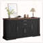 Armoire de rangement 63 "avec porte de grange 63" avec 2 tiroirs et porte-794842251