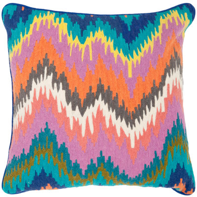 Embroidered Cotton Throw Pillow