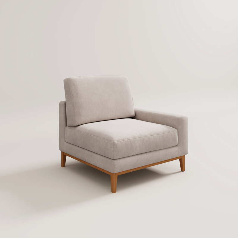 Fauteuil d'appoint rembourré Bourbeau, Kaki