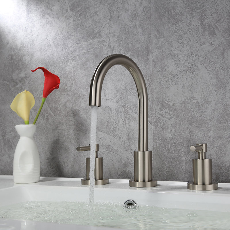 Robinet de salle de bain à large entraxe Reynoldsburg, Nickel