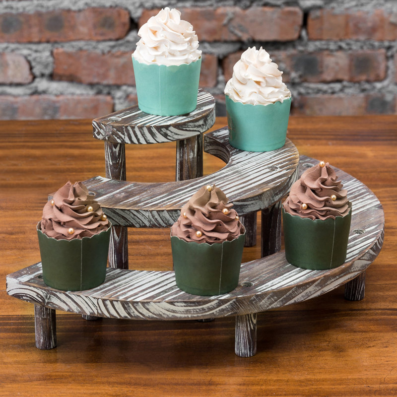Paoli 3 Tier Wood Cake Tiered Stand