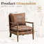Chaise d'appoint, chaise d'appoint avec accoudoirs rembourrés, chaise d'appoint de ferme avec bois tourné-1935225463