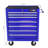 Blue 7 Drawers Tool Cart With Pull Handle And Wheels, Cold Rolled Steel, Powder Coated, 4" , Bearing Slide, Lockable Multifunctional Wheels  2 Brake ,-1748567206