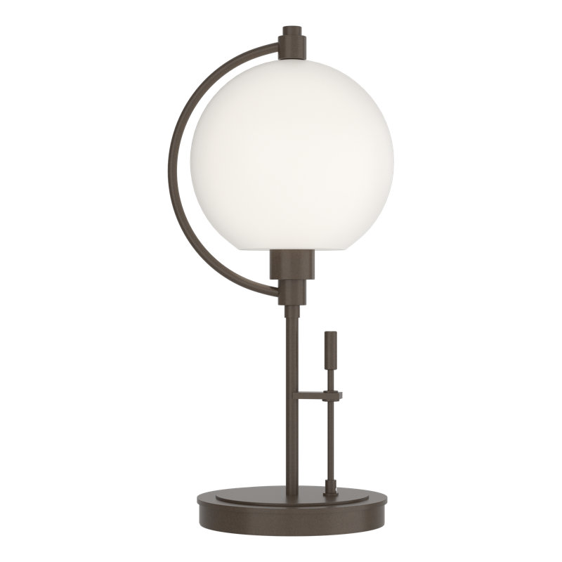 Pluto 19.3" Table Lamp, Opal, Bronze