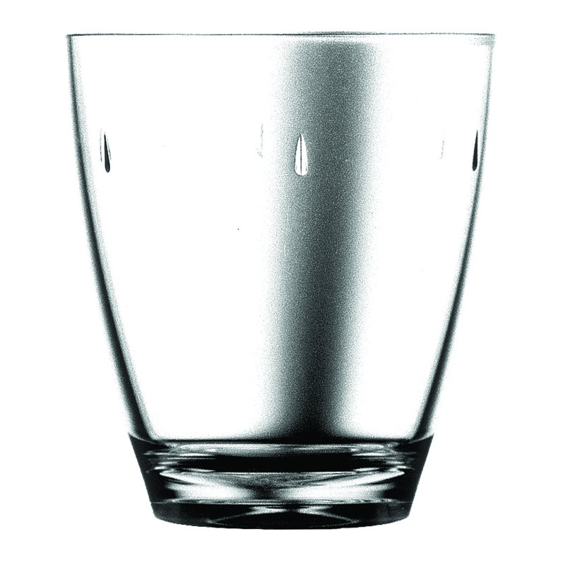 Polycarbonate Glass 11 oz - 6 Pieces - Red, Clear