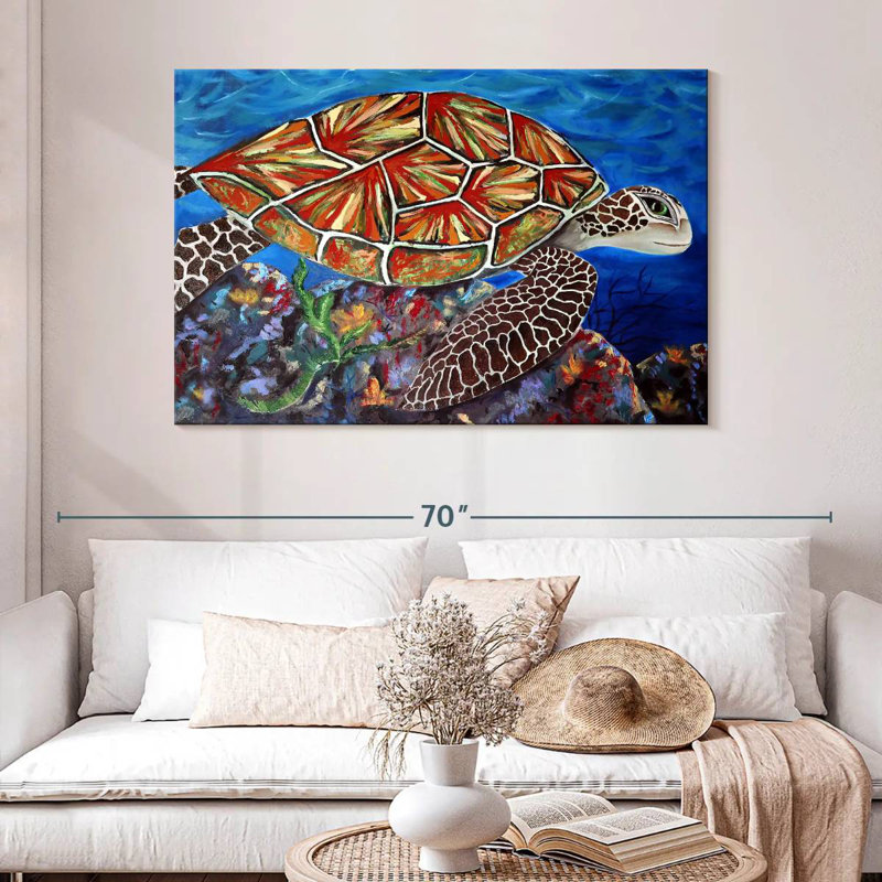 Tortue de mer Splashy, H 32 po x l 48 po