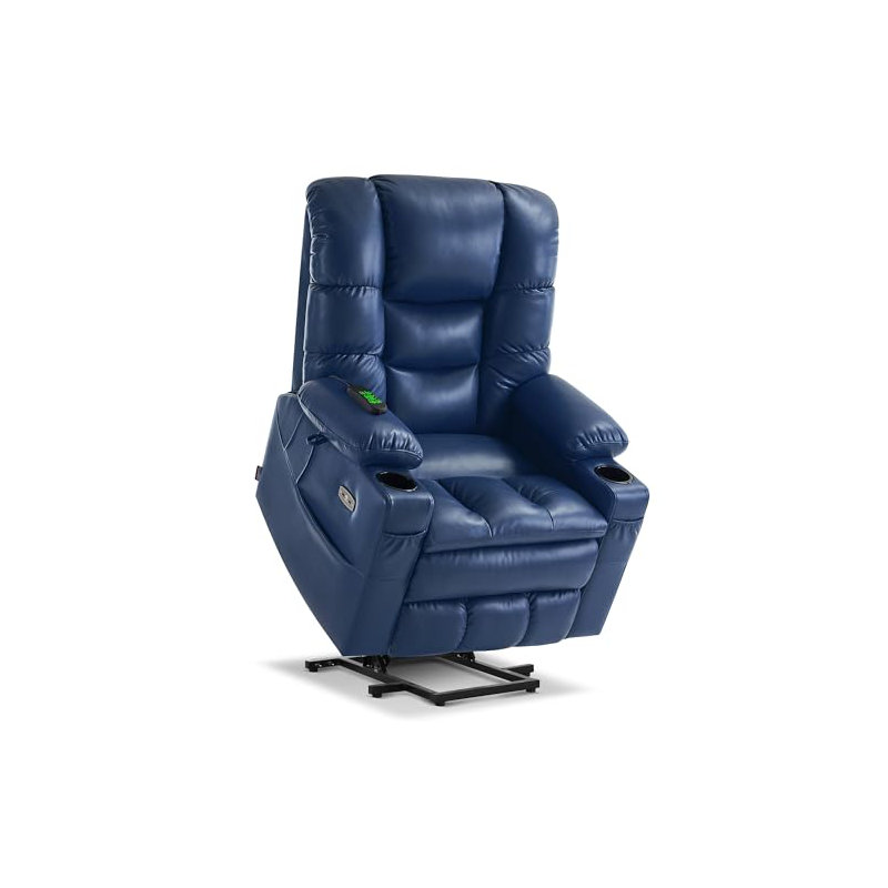 Platz Lift Assist Recliner with Massager, Blue 