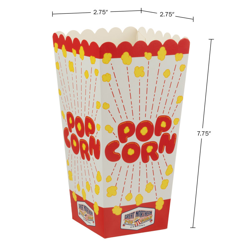 Great Northern 46oz Paper Popcorn Boxes 100-Pack