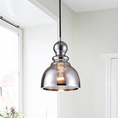 Odeza 1 - Light 7.1" Antique Black Single Dome Pendant