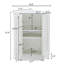 Armoire de salle de bain blanche en coin Triangle avec tablette réglable et panneau de fibres à densité moyenne (ancien SKU: WF291477AAK)-394538166
