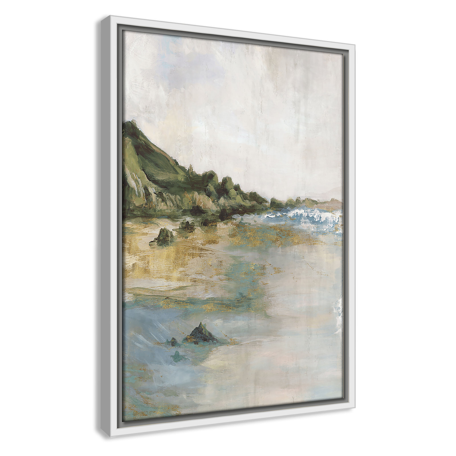Cordoba "Tide's Edge" Print, 19.5" H x 13.5" W, White