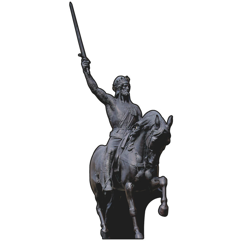 Statue du roi Richard Ier, cœur de lion, Angleterre, épée, chevalier médiéval en carton