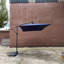Parasol de terrasse rectangulaire 2X3m à énergie solaire à DEL avec parasol imperméable à 6 côtes avec manivelle et base en croix pour terrasse de jardin-1111476030