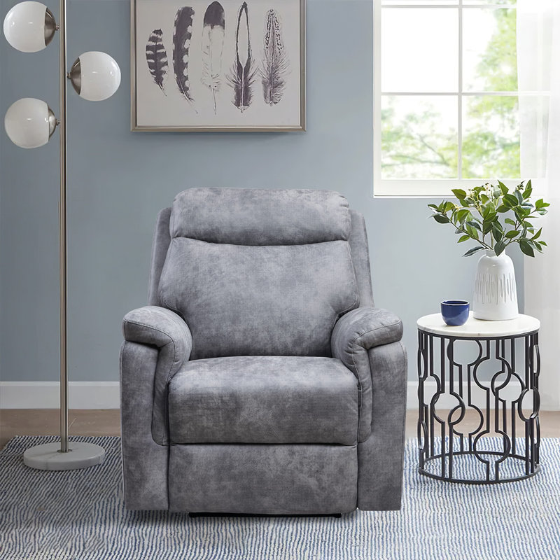 Aveen Upholstered Power Recliner, Gray Anti-splashing Fabric