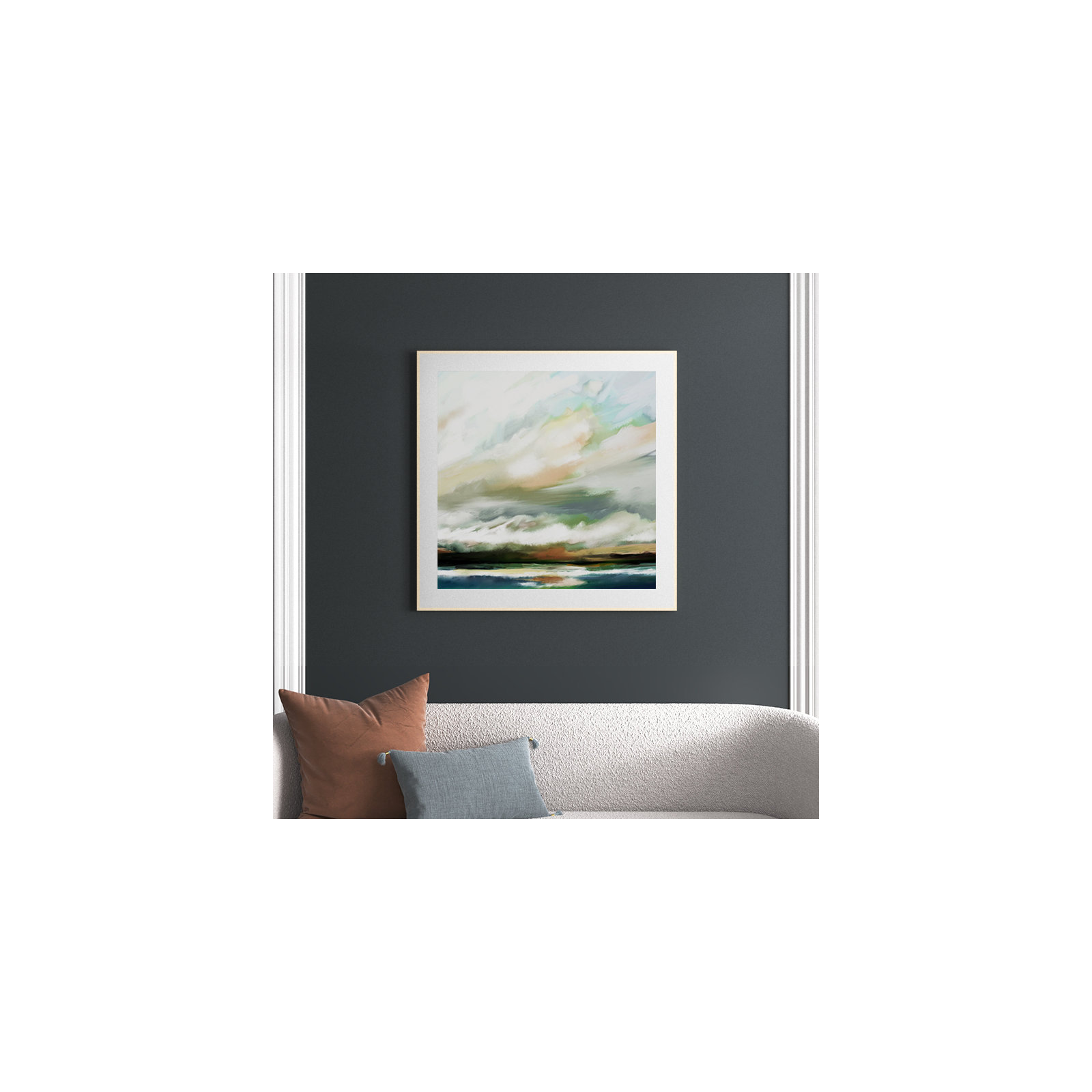 Sunday Morning by Mary Sparrow, 41" H x 41" W, Framed Print, Natural