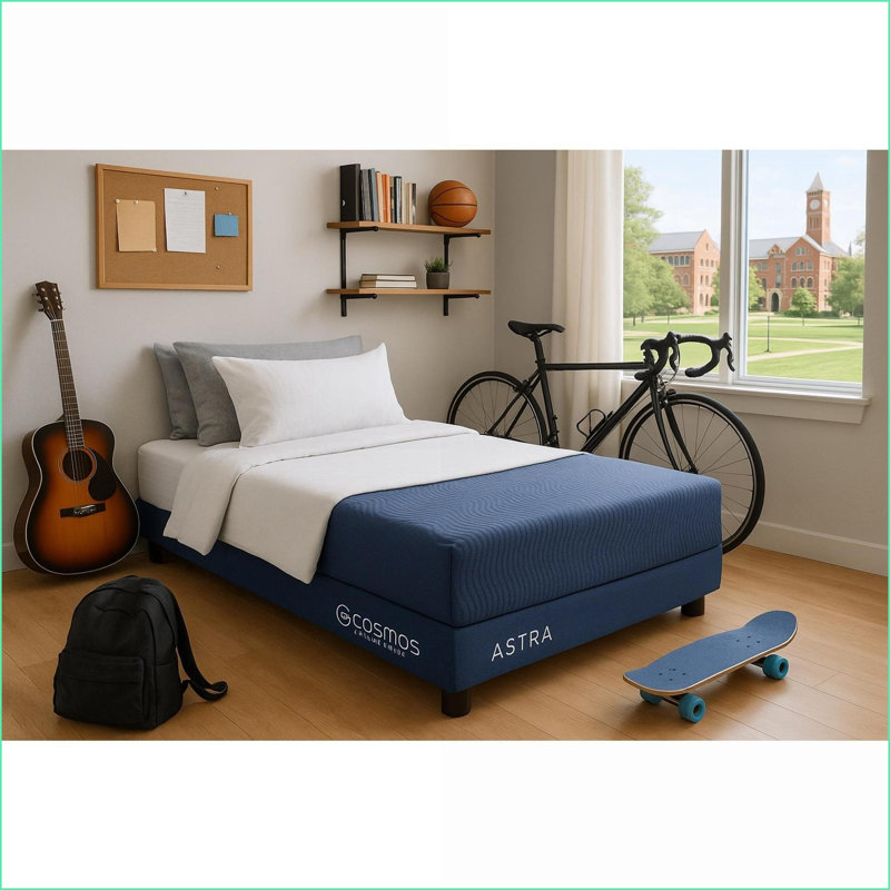 Matelas, base simple en mousse viscoélastique 12 ", roulé et emballé avec housse ultra douce | Mousse | Gris ardoise