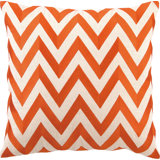 Embroidered Pillows - Zig Zag Down Filled Throw Pillow