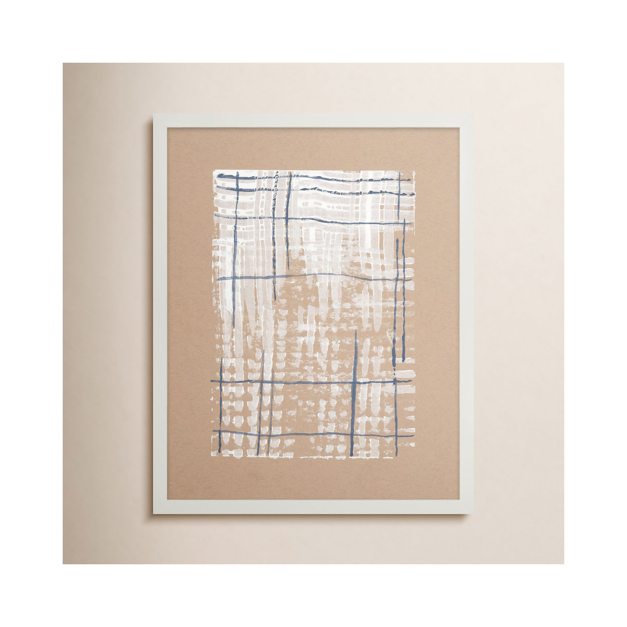 Network by Andrea Stokes, White Framed, 16" W x 20" H