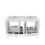 Meuble-lavabo double autoportant 59 po avec plateau en marbre d'ingénierie Analis-110486883