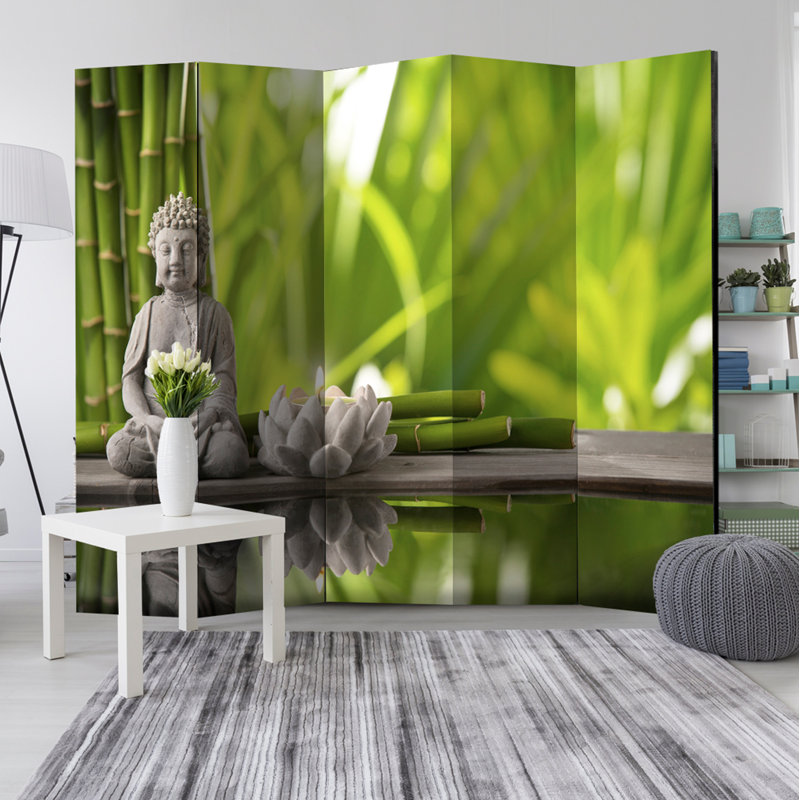 Columbia 172cm H Solid Wood Folding Room Divider, 5