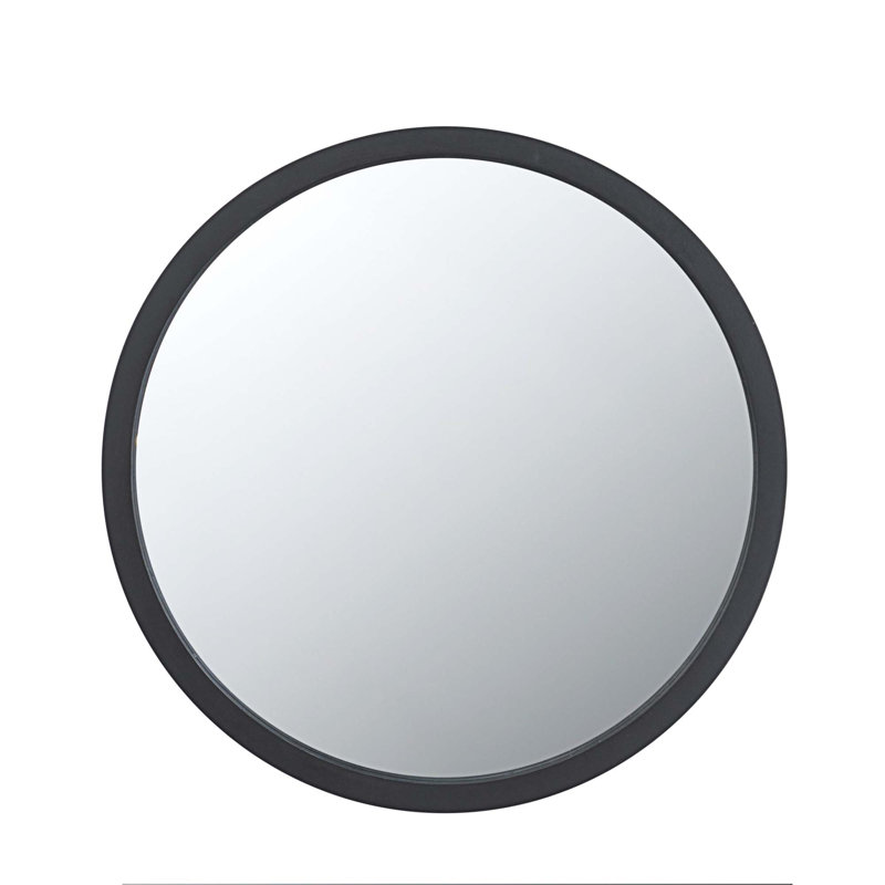 Wood Wall Mirror, Black