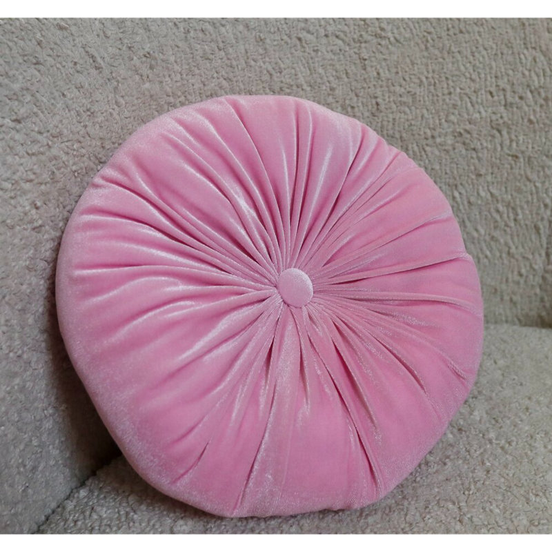 Coussin Therese, H 12 po x l 12 po, Rose pastel