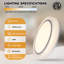 Plafonnier rond décoratif texturé à DEL de 15 po - 30 W, 1 800 lm, 5 temps de couleur réglables, à intensité variable, certifié ETL