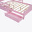 Wood Platform Bed with Guardrails on Both Sides and Two Storage Drawers ,Pink-1272059489