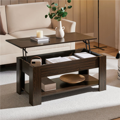 Lift Top Four Leg Coffee Table with Storage