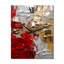 Cardinal Sin Retro Delight - horloge murale abstraite - rouge et or-111742684