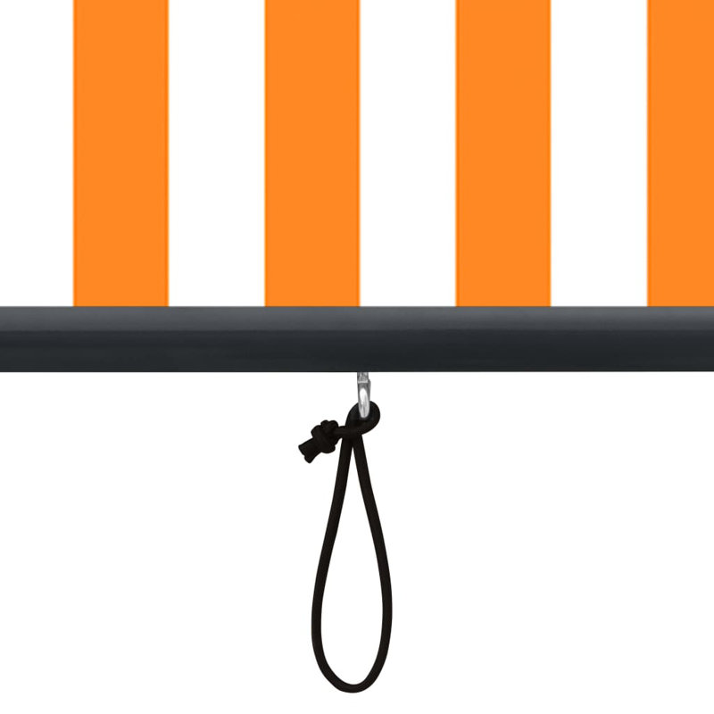 Outdoor Room Darkening Roll-Up Blind, White/Orange, 250 cm L x 120 cm W