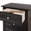Élégante table de chevet transitionnelle noire-2010221141
