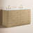 Saffi Ridge 60" Double Bathroom Vanity in Aura Oak with Engineered Marble Top