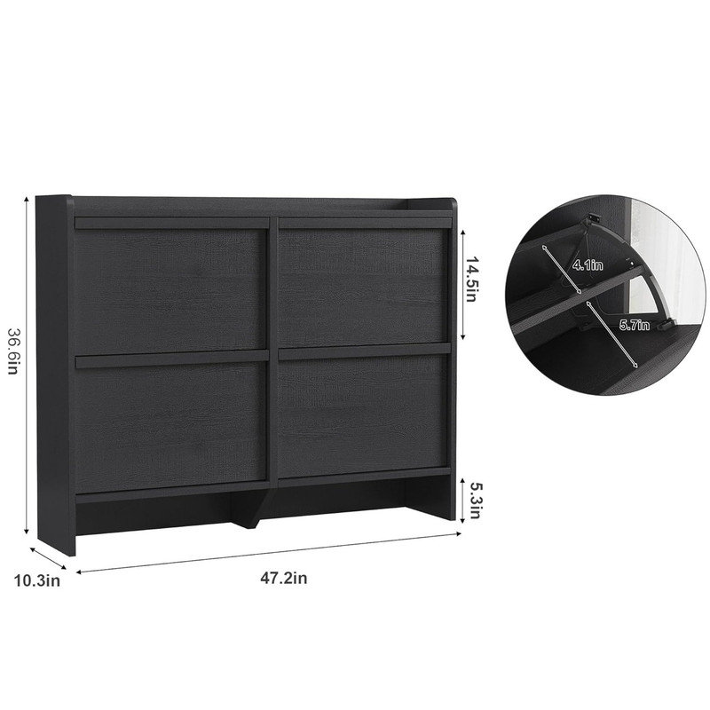 24 Pair Flip Down Shoe Storage