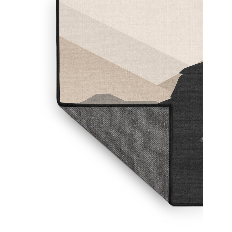 Tapis beige moelleux et moelleux de couleur unie douce et moelleuse de couleur corbeau Freshford, 7 x 9