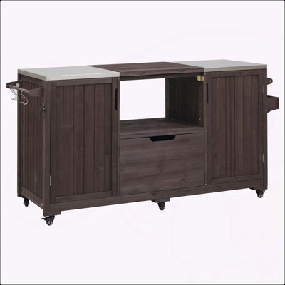 Versatile Outdoor Kitchen Island with Advanced Features for Grilling Enthusiasts