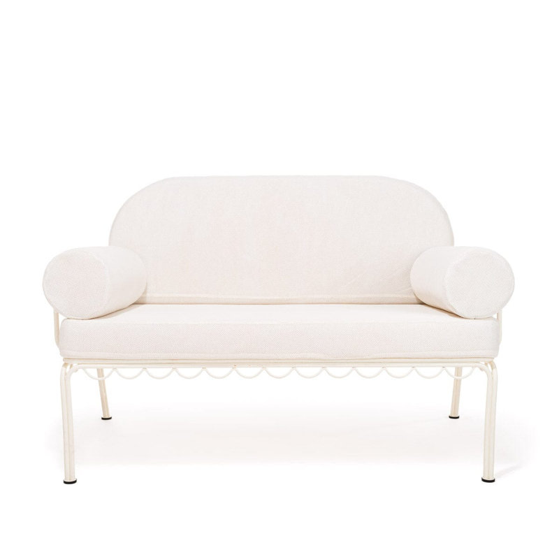 AL FRESCO LOVE SEAT - ANTIQUE WHITE, White