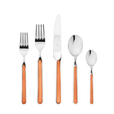 White & Copper Table Knife Set | Eatingtools