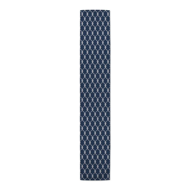 Linge de table Ailine, L 72 po x P 16 po, Bleu, À rayures