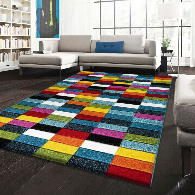 Lili-Ana Geometric Area Rug, Rectangle 60 x 110cm