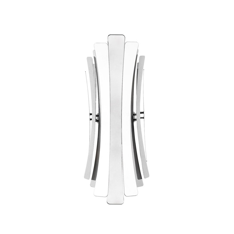 Elegant Silver Metal Wall Lamp, 17.0 x 16.0 x 18.9 inches | Dual E14 Socket, Max 40W (Bulb Not Included) | IP20 Rated, Ideal for Living Room & Bedroom, Modern Design with Sturdy Base Plate 7.1 x 5.5 x 0.4 inches