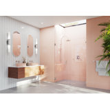 Illume 61.5 in. x 78 in. Fully Frameless Wall Hinge Shower Door