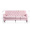 Canapé Chesterfield moderne Layanie; canapé 3 places moderne
