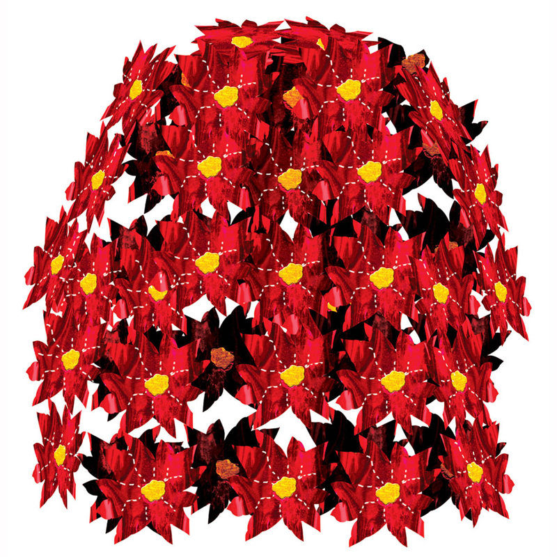 Cascade de poinsettias de Noël