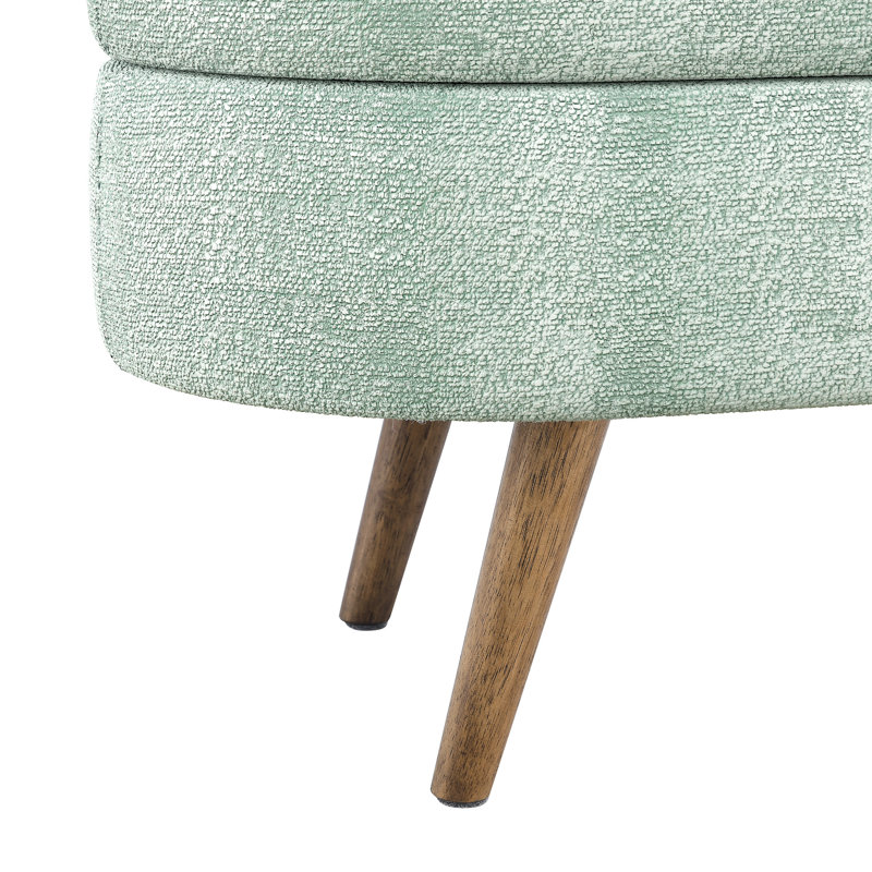 Cyan Rubber Wood Legged Oval Storage Bench , 43.5"X16"X16", Handmade By Craftsmen, Footstool Or Seat Usage, - Frame, Available Bench, Legs, Hand Crafted, Use, Feature