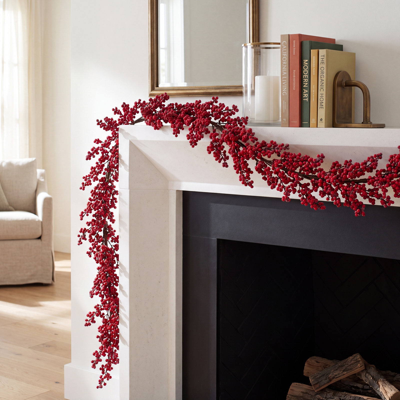 60" Ice Berry Christmas Garland