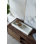 Plateau rectangulaire en marbre 22 po x 8 po x 3 po avec rebords surélevés