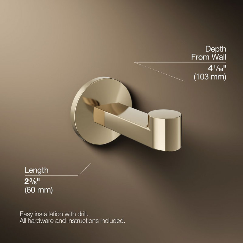 Components™ Robe Hook, Gold