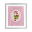 «Candy Cane» avec rayures à ruban encadrées sous verre, conception de Courtney Haley-768059639-768059531