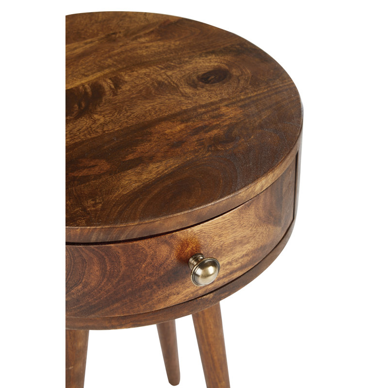 Binns Solid Wood End Table, Brown
